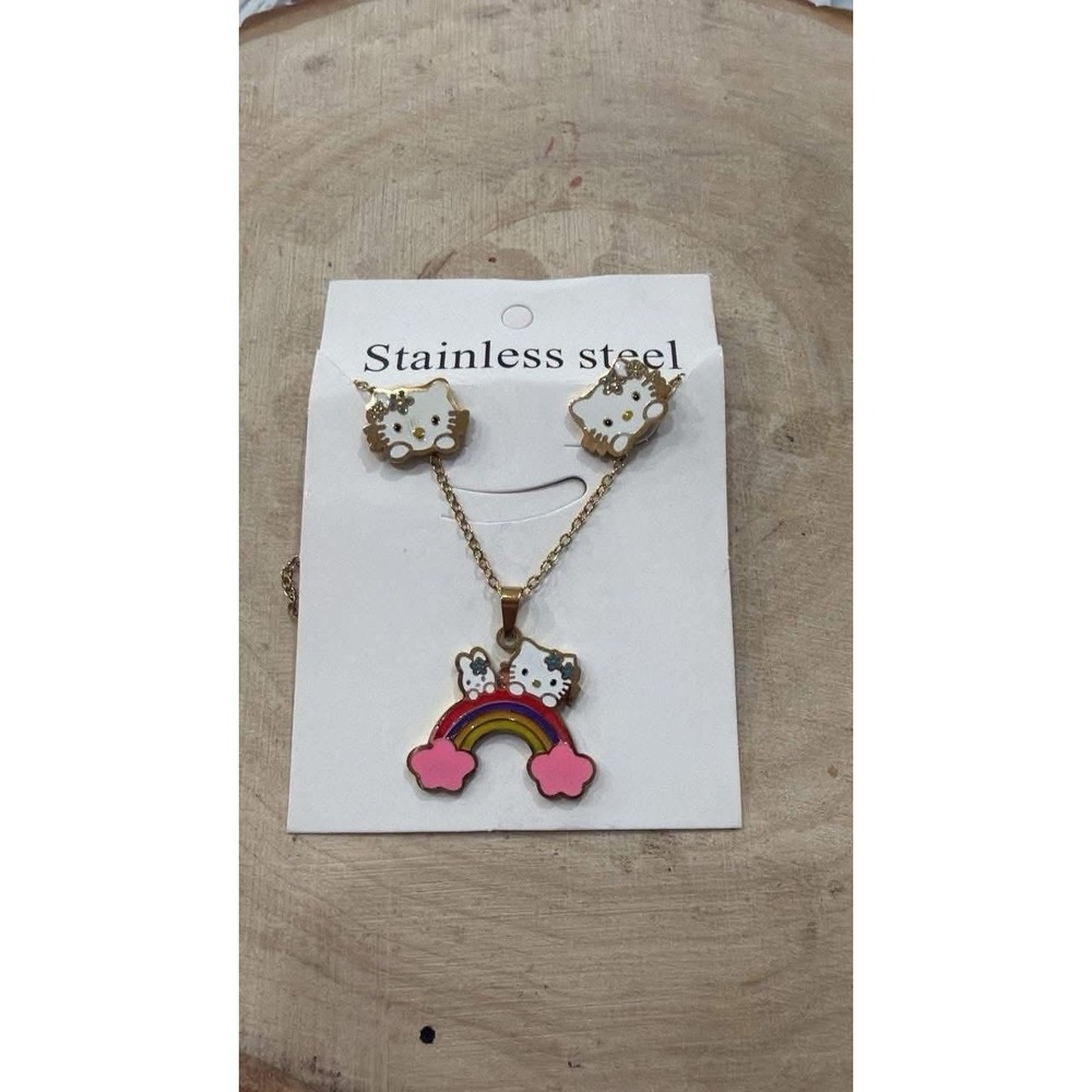 Stainless Steel Hello Kitty‎ Jewelry Set